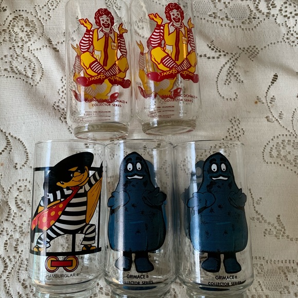 McDonald's Characters Beverage Glasses 5pc - Picture 1 of 4
